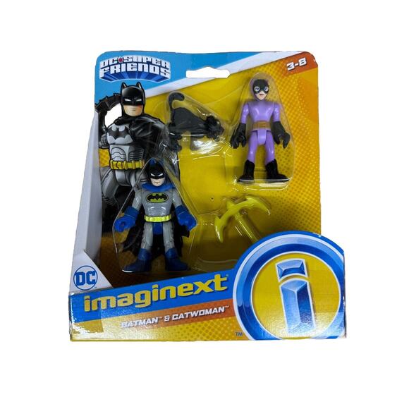 Imaginext DC Super‎ Friends Batman & Catwoman Figures New In Box - Picture 1 of 8